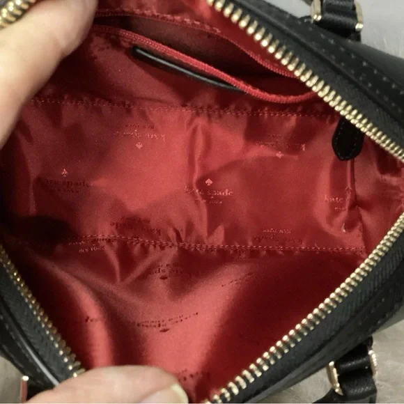 Kate Spade Small Madison Lips Toss Leather Duffle Crossbody Bag EUC 88 - Picture 12 of 13